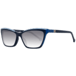 Carolina Herrera Trapez Sonnenbrille SHE870 56991 in Blau – 45° Seitenansicht