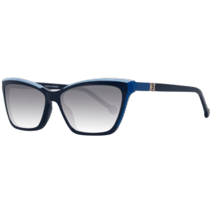 Carolina Herrera Trapez Sonnenbrille SHE870 56991 in Blau – 45° Seitenansicht