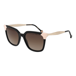 Carolina Herrera Rechteck Sonnenbrille HER 0308/S 53807HA in Schwarz – 45° Seitenansicht