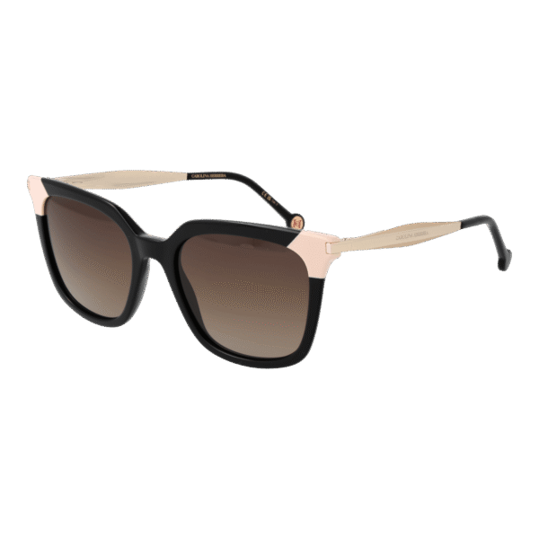 Carolina Herrera Rechteck Sonnenbrille HER 0308/S 53807HA in Schwarz – 45° Seitenansicht