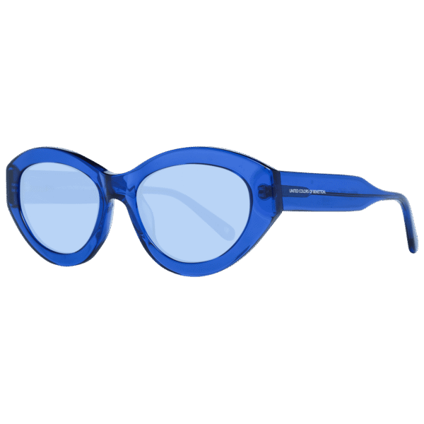 Benetton Oval Sonnenbrille BE5050 53696 in Blau – 45° Seitenansicht
