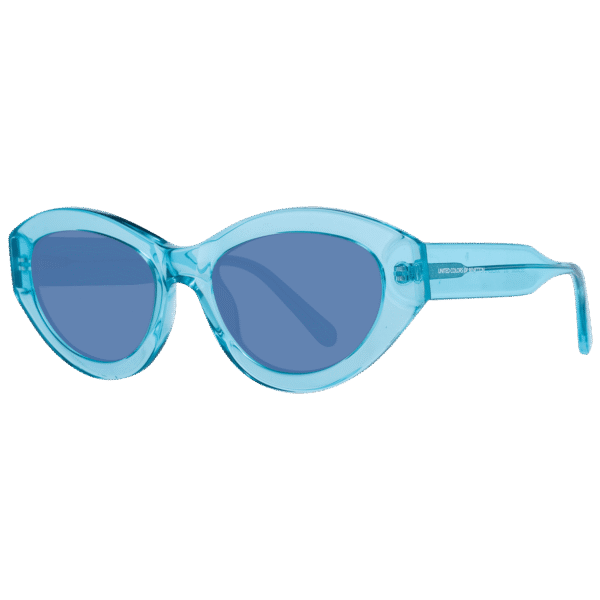 Benetton Katzenaugen Sonnenbrille BE5050 53111 in Türkis – 45° Seitenansicht
