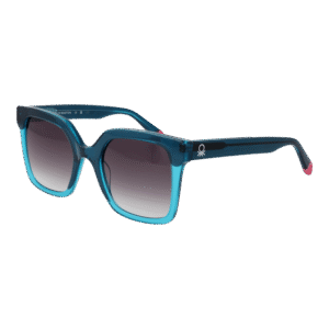 Benetton Quadrat Sonnenbrille BE5091 52549 in Türkis – 45° Seitenansicht