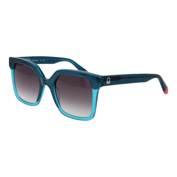 Benetton Quadrat Sonnenbrille BE5091 52549 in Türkis – 45° Seitenansicht