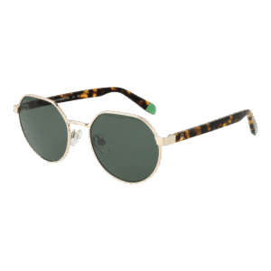 Benetton Rund Sonnenbrille BE7042 53402 in Gold – 45° Seitenansicht