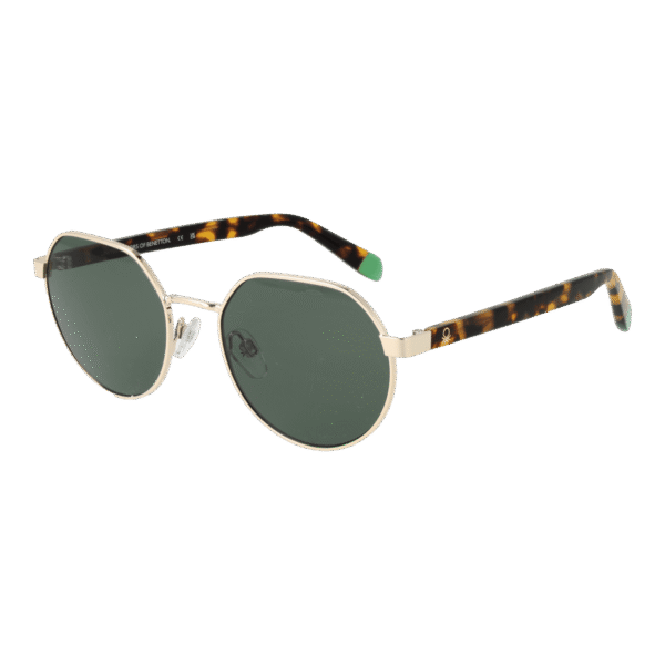 Benetton Rund Sonnenbrille BE7042 53402 in Gold – 45° Seitenansicht