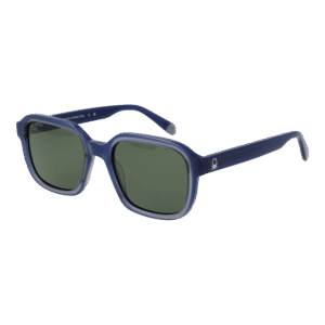 Benetton Rechteck Sonnenbrille BE5071 52634 in Blau – 45° Seitenansicht