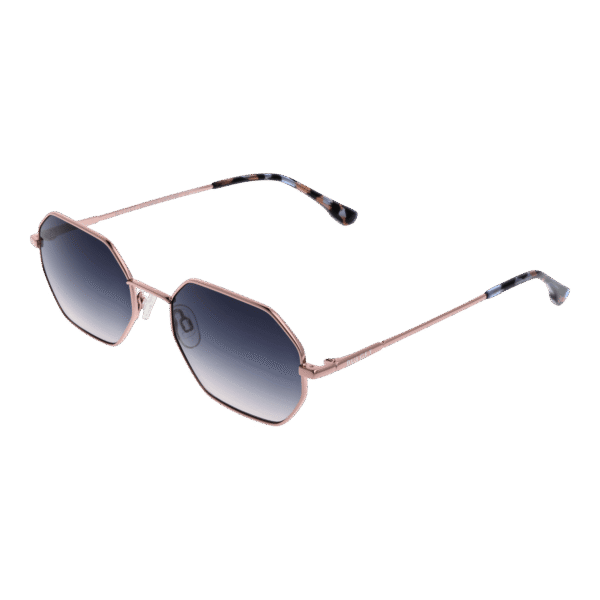 Bulget Sonnenbrille BGY3003 5505A – 45° Seitenansicht Bulget Geometric Sonnenbrille BGY3003 5505A in Rosé Gold – 45° Seitenansicht