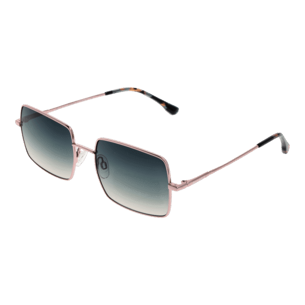 Bulget Rechteck Sonnenbrille BGY3004 5505A in Rosé Gold – 45° Seitenansicht