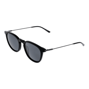 Bulget Rund Sonnenbrille BG9194M 52A01P in Schwarz – 45° Seitenansicht