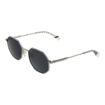 Bulget Geometric Sonnenbrille BGY3008 5209BP in Silber – 45° Seitenansicht