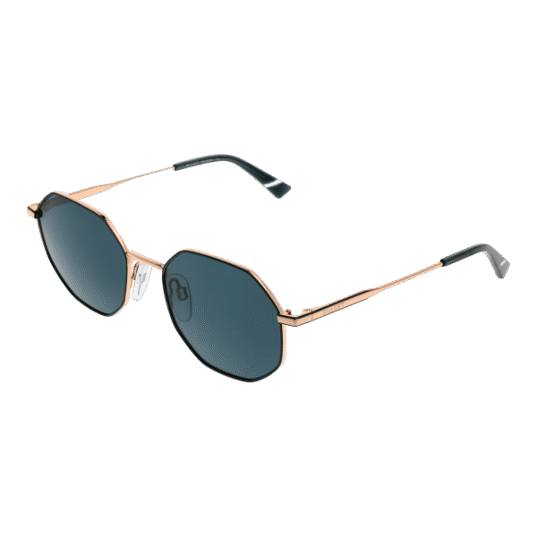 Bulget Geometric Sonnenbrille BGY3008 5212AP in Gold – 45° Seitenansicht