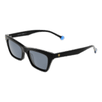 Bulget Katzenaugen Sonnenbrille BGY9004 50A01P in Schwarz – 45° Seitenansicht