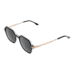 Bulget Trapez Sonnenbrille BGY9006 51H01 in Schwarz – 45° Seitenansicht