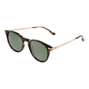 Bulget Katzenaugen Sonnenbrille BGY9007 50H03P in Grün – 45° Seitenansicht