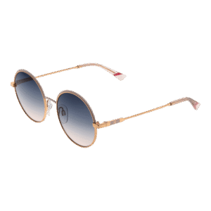 Bulget Rund Sonnenbrille BGY3009 4905A in Gold – 45° Seitenansicht