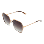 Bulget Quadrat Sonnenbrille BG3328 5901B in Gold – 45° Seitenansicht