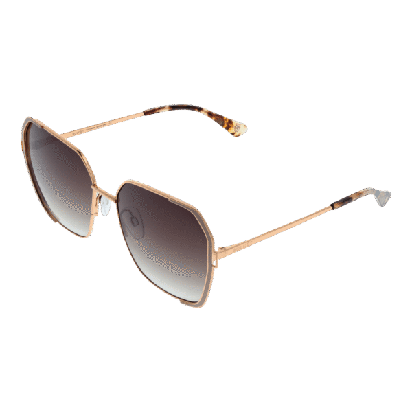 Bulget Quadrat Sonnenbrille BG3328 5901B in Gold – 45° Seitenansicht