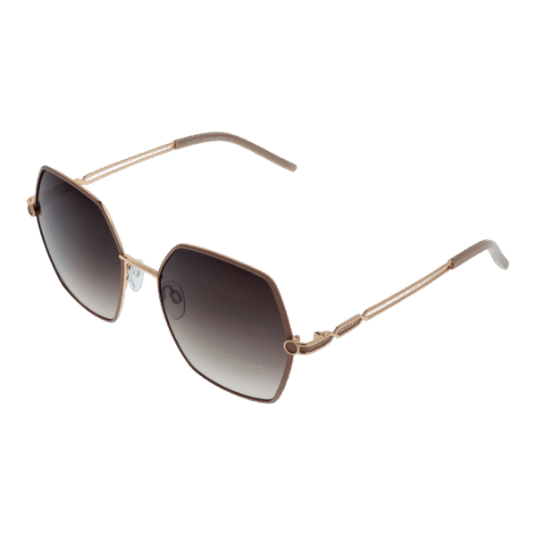 Bulget Quadrat Sonnenbrille BG3339 5601A in Gold – 45° Seitenansicht