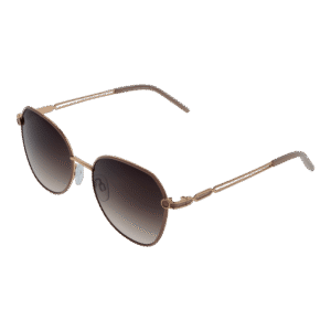 Bulget Rund Sonnenbrille BG3340 5601A in Gold – 45° Seitenansicht