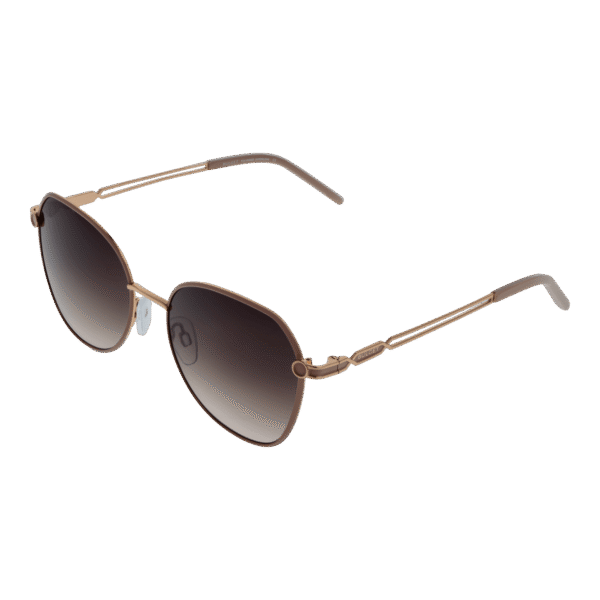 Bulget Rund Sonnenbrille BG3340 5601A in Gold – 45° Seitenansicht