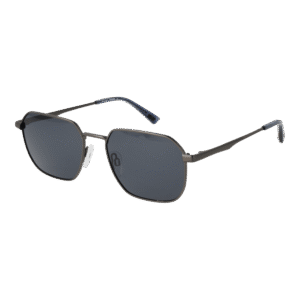 Bulget Rechteck Sonnenbrille BG3344M 5502AP in Grau – 45° Seitenansicht