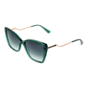 Bulget Schmetterling Sonnenbrille BG9220 56T01 in Grün – 45° Seitenansicht