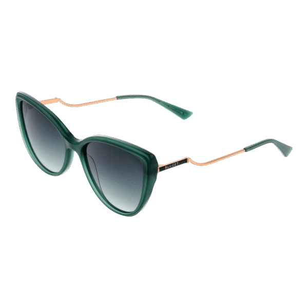 Bulget Schmetterling Sonnenbrille BG9221 56T01 in Grün – 45° Seitenansicht