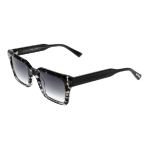 Bulget Quadrat Sonnenbrille BG9231M 51C01 in Schwarz – 45° Seitenansicht