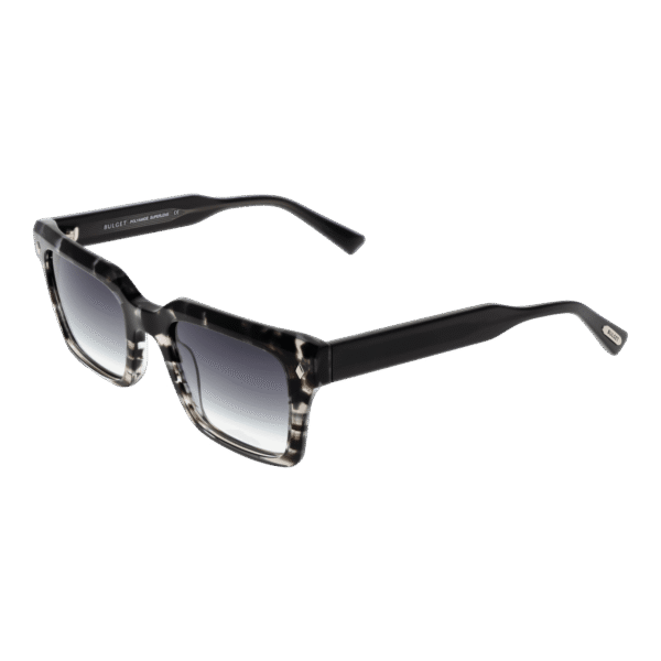 Bulget Quadrat Sonnenbrille BG9231M 51C01 in Schwarz – 45° Seitenansicht