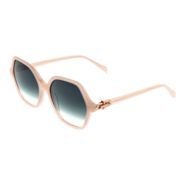 Bulget Sonnenbrille BG9234 55T01 – 45° Seitenansicht Bulget Geometric Sonnenbrille BG9234 55T01 in Rosa – 45° Seitenansicht