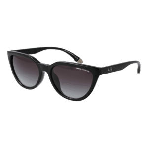 Armani Exchange Katzenaugen Sonnenbrille 0AX4130SU 5681588G in Schwarz – 45° Seitenansicht