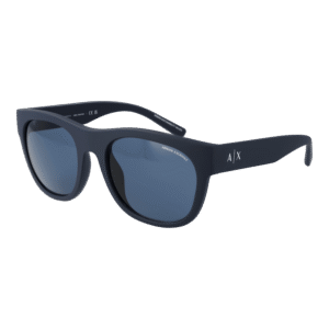 Armani Exchange Rechteck Sonnenbrille 0AX4128SU 55812380 in Blau – 45° Seitenansicht