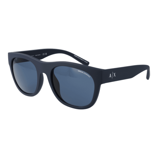 Armani Exchange Sonnenbrille 0AX4128SU 55812380 – 45° Seitenansicht Armani Exchange Rechteck Sonnenbrille 0AX4128SU 55812380 in Blau – 45° Seitenansicht