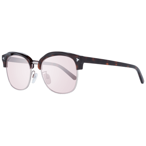 Bally Oval Sonnenbrille BY0012-H 5456U in Braun – 45° Seitenansicht