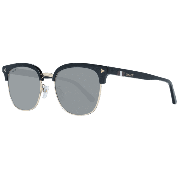 Bally Trapez Sonnenbrille BY0049-K 5601D in Schwarz – 45° Seitenansicht