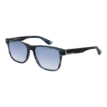 BMW Rechteck Sonnenbrille BW0032 5505W in Blau – 45° Seitenansicht