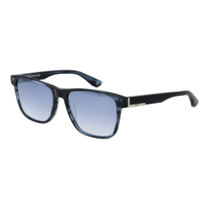 BMW Rechteck Sonnenbrille BW0032 5505W in Blau – 45° Seitenansicht