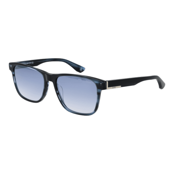 BMW Rechteck Sonnenbrille BW0032 5505W in Blau – 45° Seitenansicht