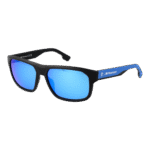 BMW Motorsport Rechteck Sonnenbrille BS0019 5902X in Schwarz – 45° Seitenansicht