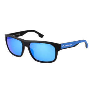 BMW Motorsport Rechteck Sonnenbrille BS0019 5902X in Schwarz – 45° Seitenansicht