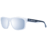 BMW Motorsport Rechteck Sonnenbrille BS0019 5926C in Weiß – 45° Seitenansicht