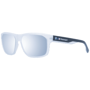 BMW Motorsport Rechteck Sonnenbrille BS0019 5926C in Weiß – 45° Seitenansicht