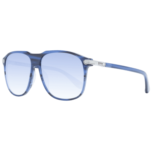 BMW Sonnenbrille BW0036 5892W – 45° Seitenansicht BMW Pilotenbrille Sonnenbrille BW0036 5892W in Blau – 45° Seitenansicht