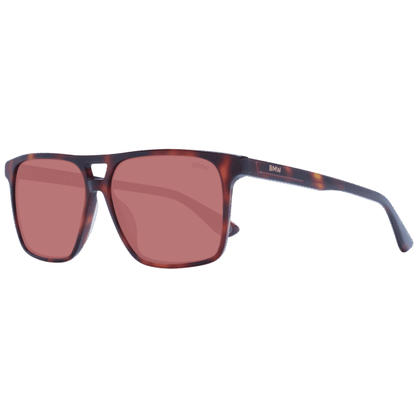 BMW Rechteck Sonnenbrille BW0038 5753U in Braun – 45° Seitenansicht