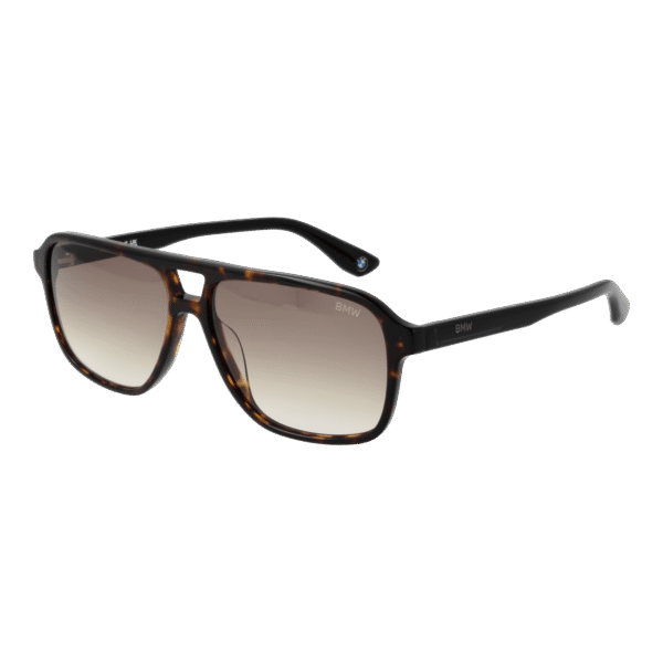 BMW Pilotenbrille Sonnenbrille BW0039 5852P in Braun – 45° Seitenansicht