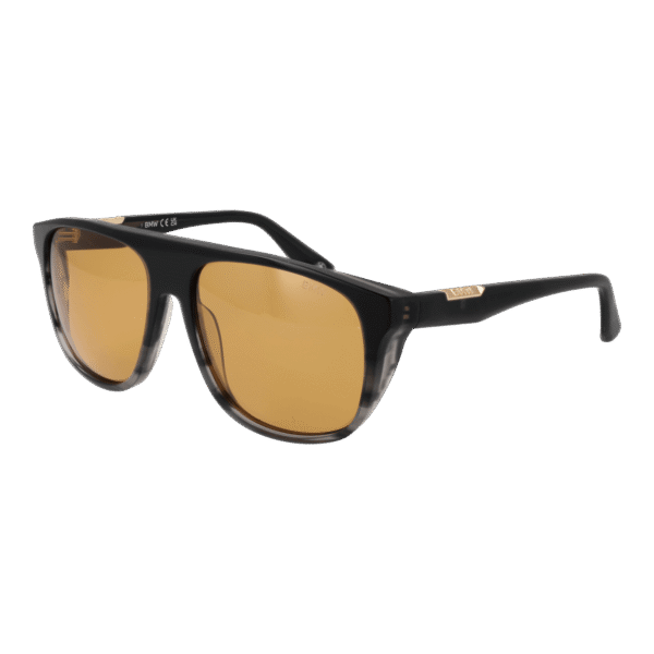 BMW Pilotenbrille Sonnenbrille BW0041-H 5802J in Schwarz – 45° Seitenansicht
