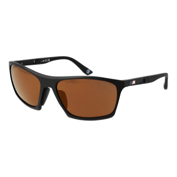 BMW Sport Sonnenbrille BW0047-P 6102U in Schwarz – 45° Seitenansicht