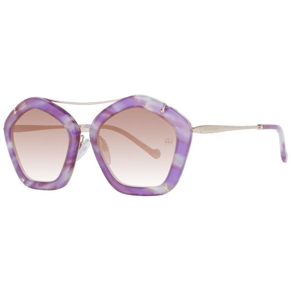 Ana Hickmann Quadrat Sonnenbrille AH3165 56G24 in Lila – 45° Seitenansicht