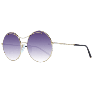 Ana Hickmann Rund Sonnenbrille AH3171 5804A in Gold – 45° Seitenansicht